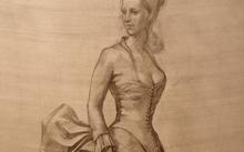 Selivanov V. / Girl in a ball dress / graphite / 2008