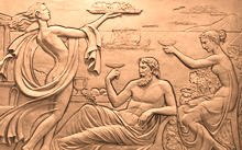 Selivanov V. / relief for "Athena" restaurant in Moscow / 2023 